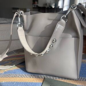 All Saints Light Gray Shoulder Bag